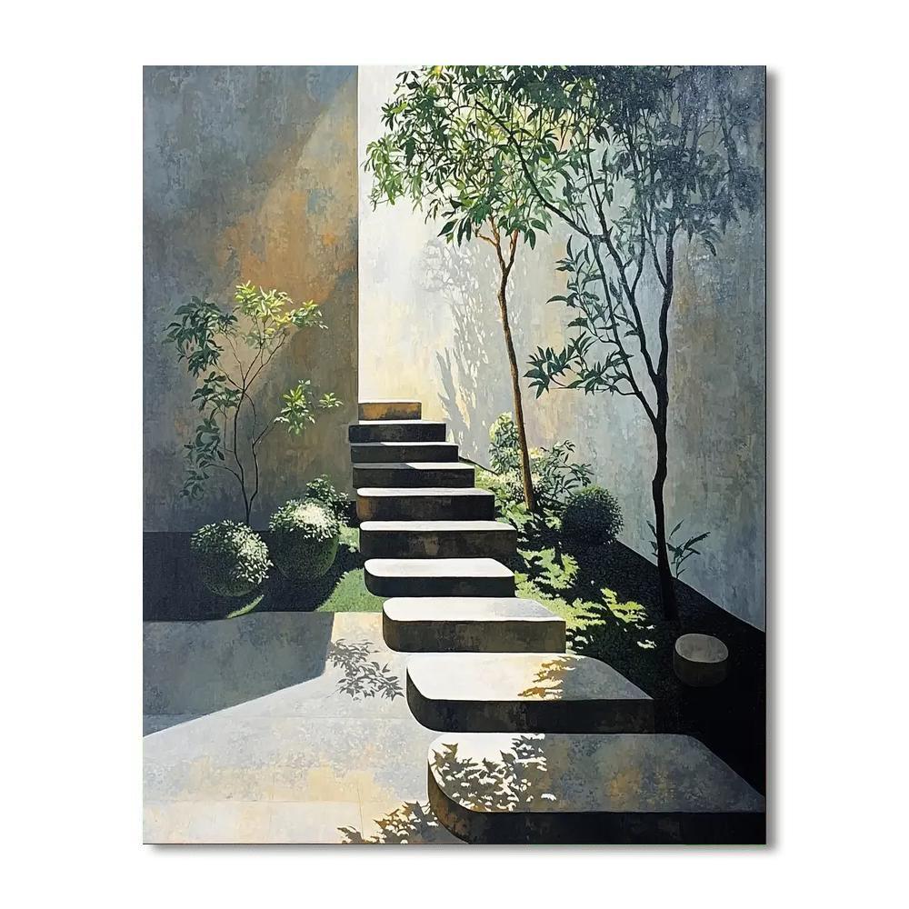 Isamu Noguchi Inspired Contemporary Zen Garden  Paint By Numbers