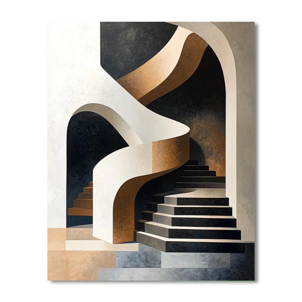 M.C. Escher Inspired Surreal Dimensions  Paint By Numbers