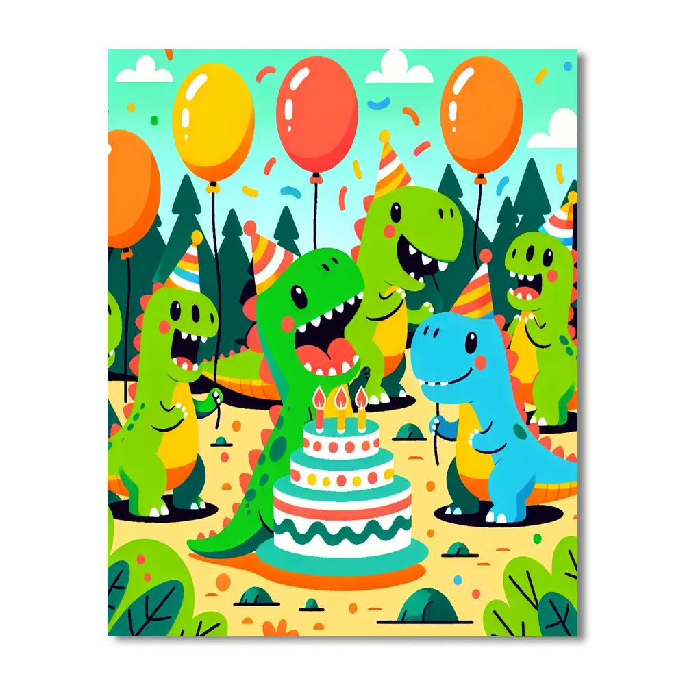 Dino Party Painting Number Kit