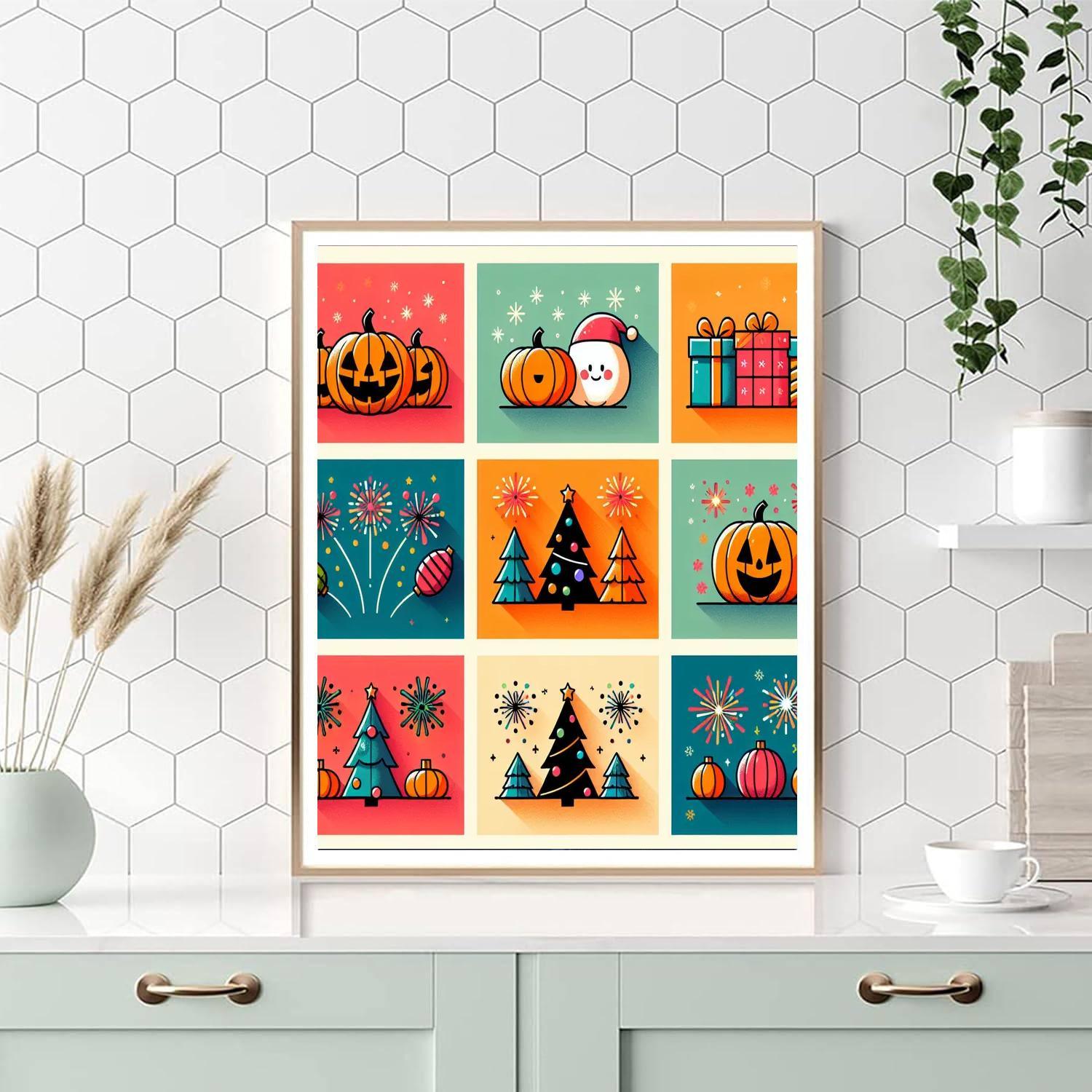 Festive Holidays Painting By Numbers Kit
