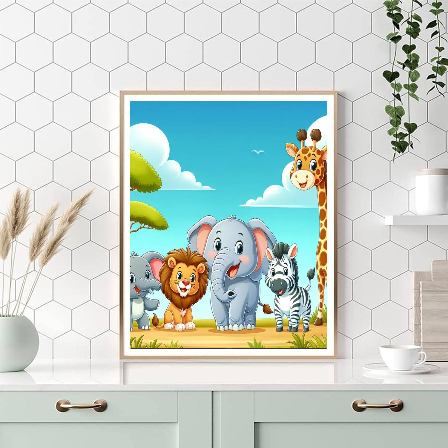 Safari Animal Friends Adventure Paint By Color