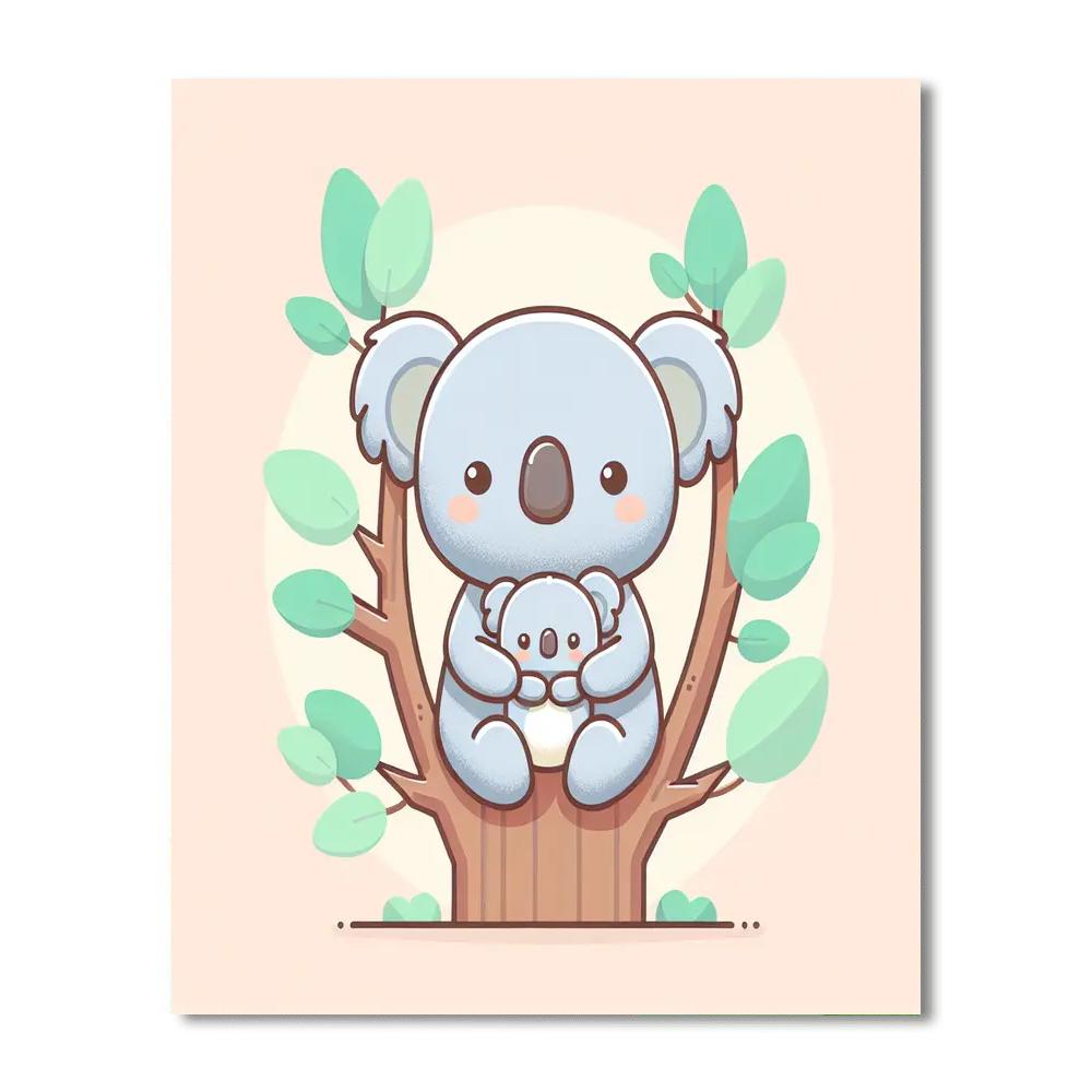 Caring Koala Hug Paint By Numbers Art