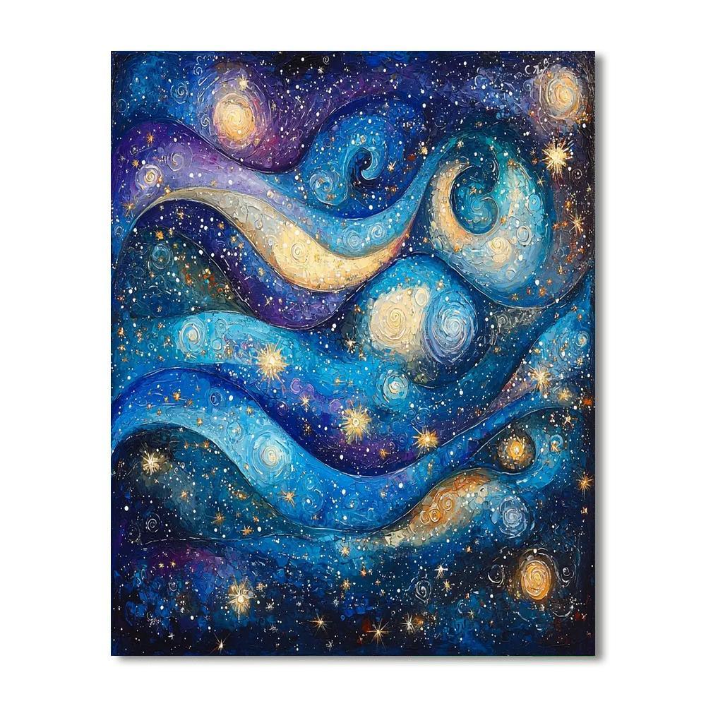 Paul Klee Inspired Under The Cosmic Canopy  Numbered Painting Kits