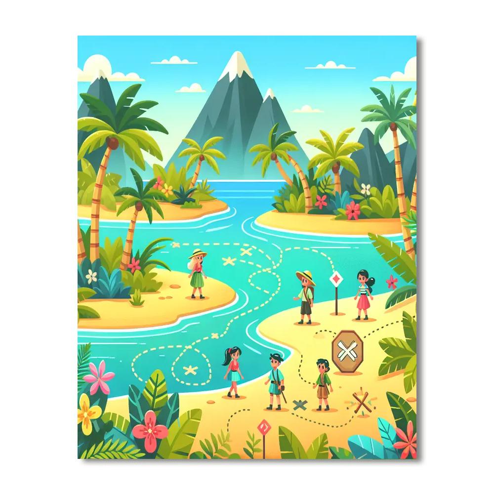 Adventure Island Challenge DIY Paint By Numbers