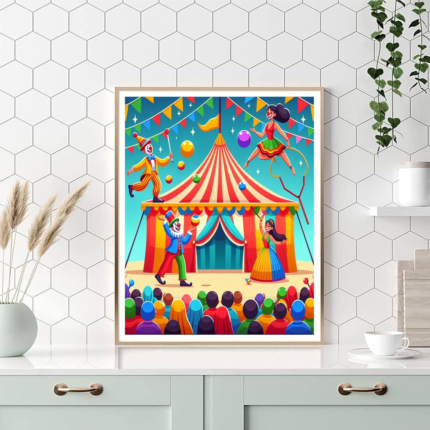 Circus Fun Festival Painting Number Kit