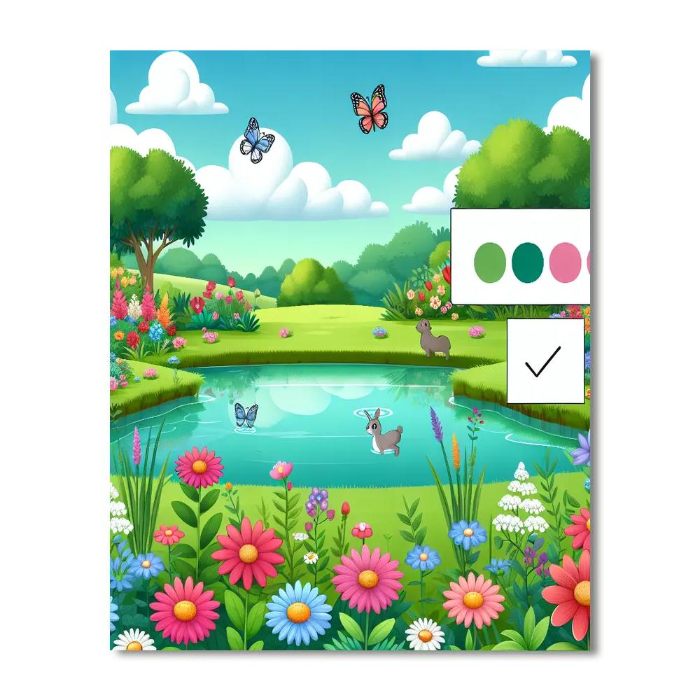 Hidden Garden Oasis Paint By Numbers Art