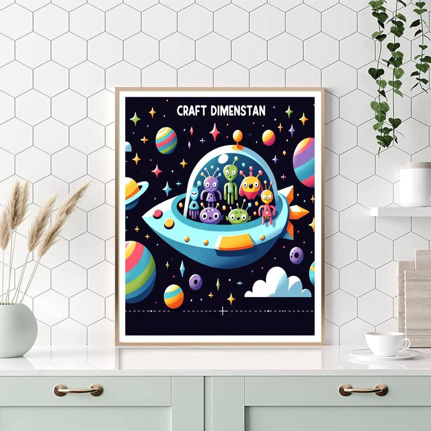 Wacky Spaceship Adventure Paint By Number