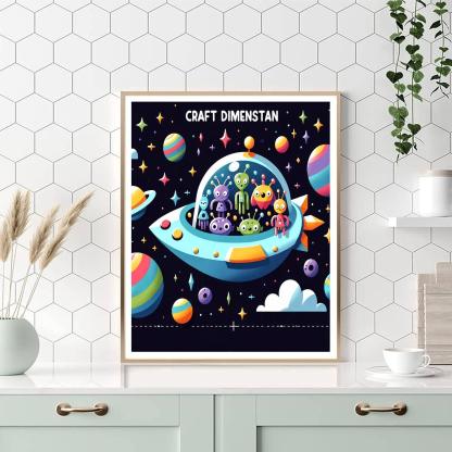 Wacky Spaceship Adventure Paint By Number