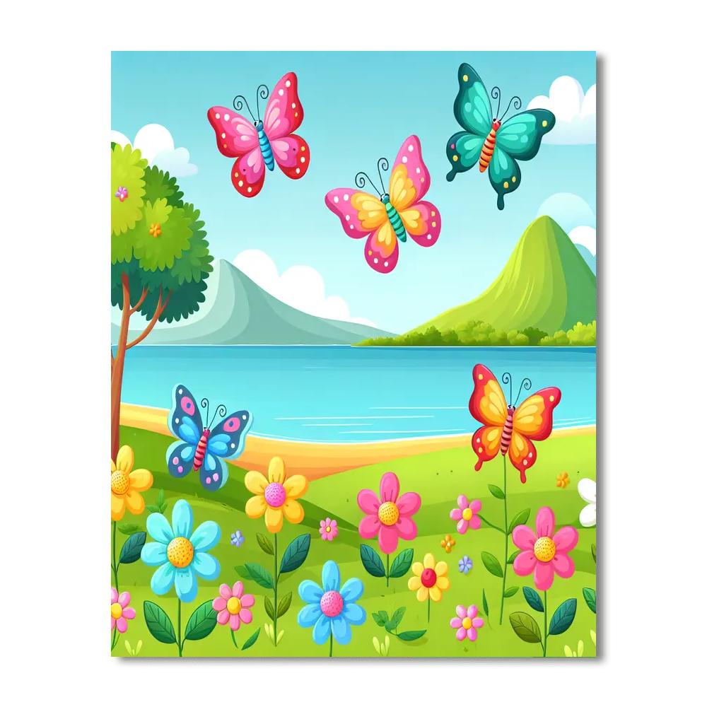 Blissful Butterfly Bay Numbered Painting Kits