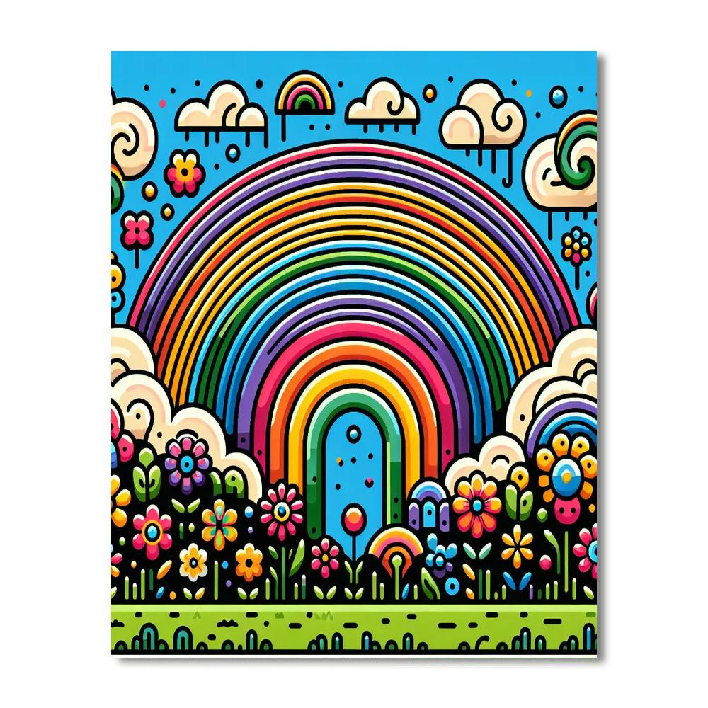 Glorious Rainbow Numbered Painting Kits