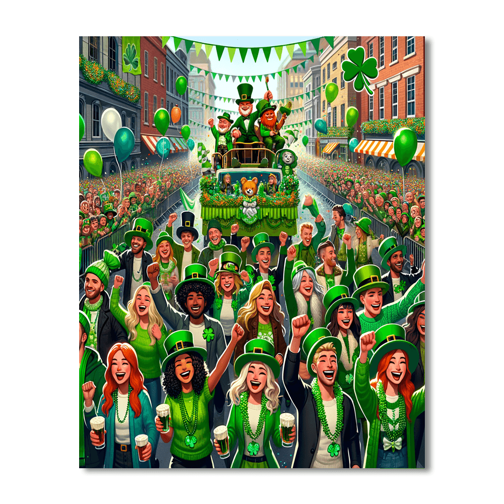 St. Patrick's Day - Dublin, Ireland Painting By Numbers Kit