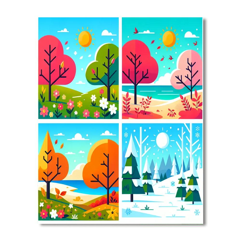 Seasons Of Color Painting Number Kit