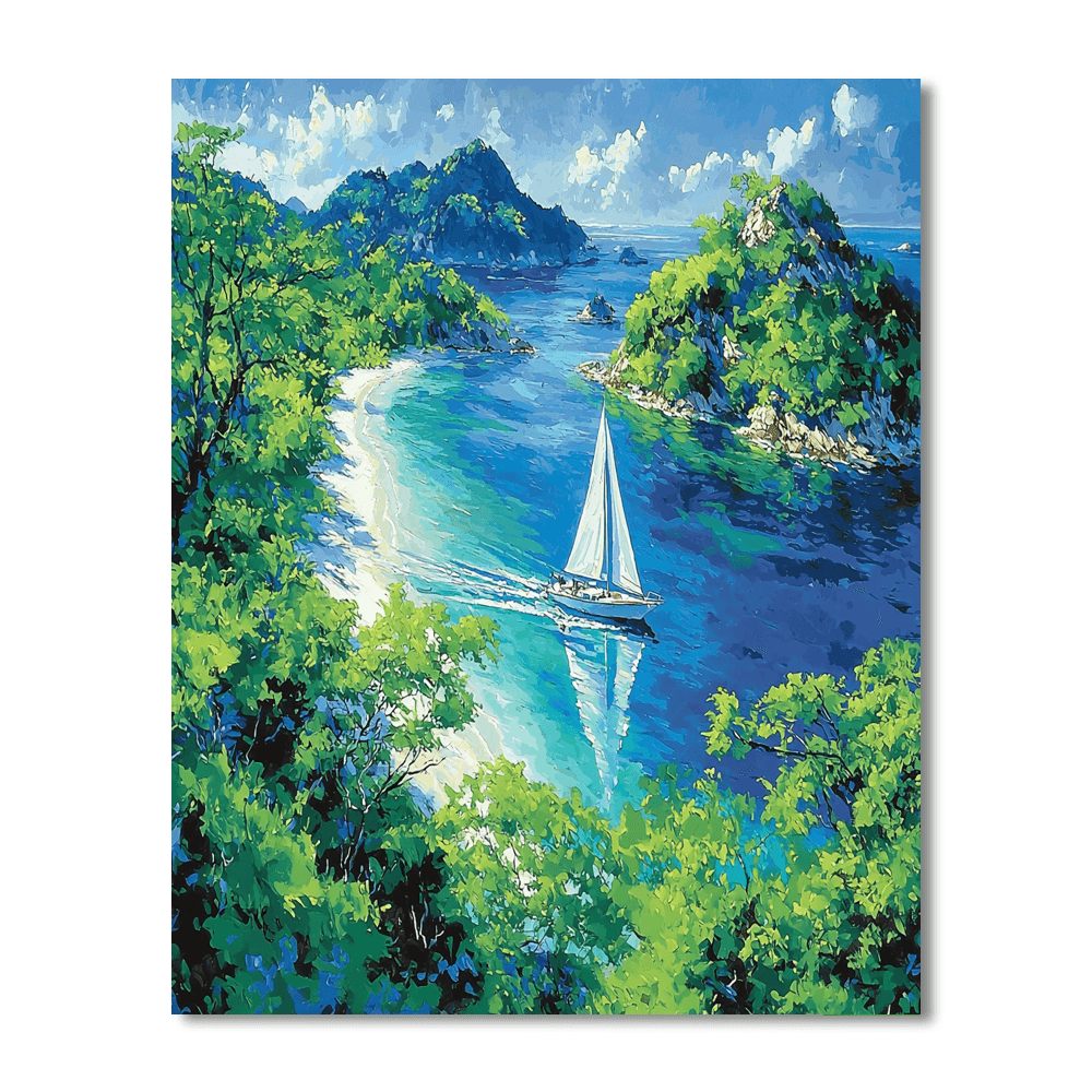 Whitsunday Islands Sailing Paint By Numbers Kits