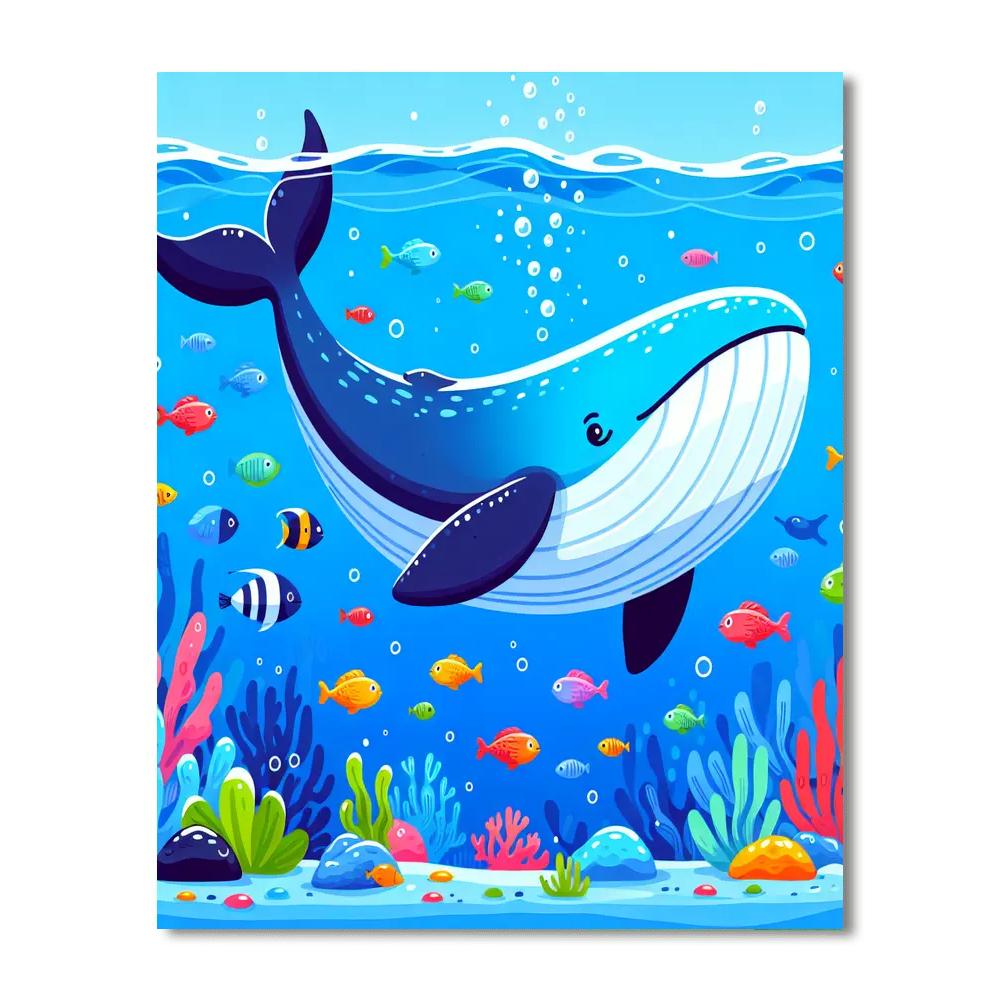Mighty Whale DIY Paint By Numbers