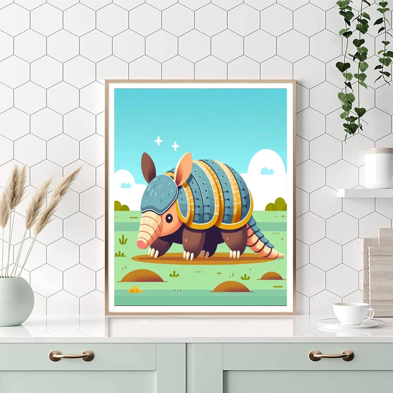 Adorable Armadillo Painting By Numbers Kit