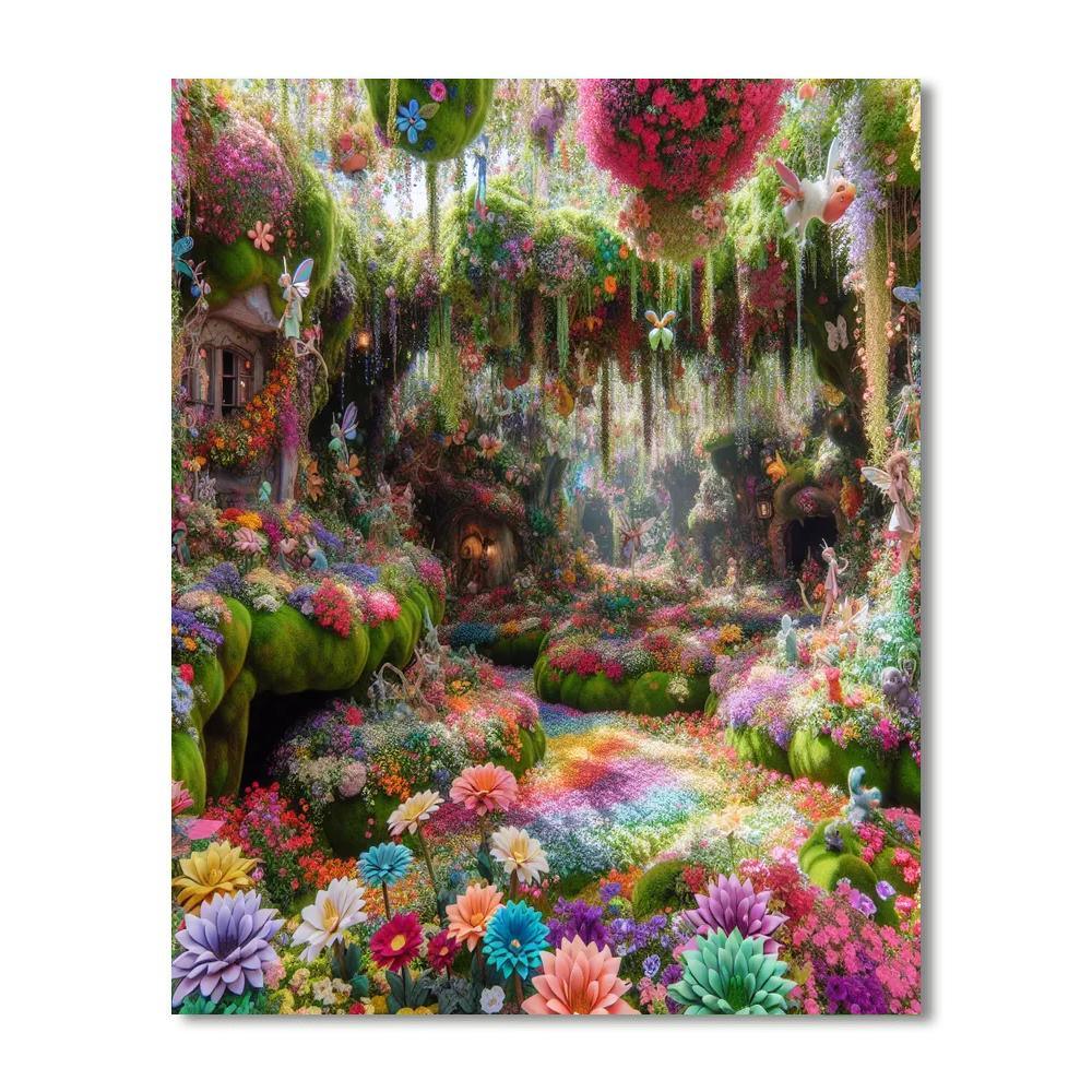 Playful Fairy Garden DIY Paint By Numbers