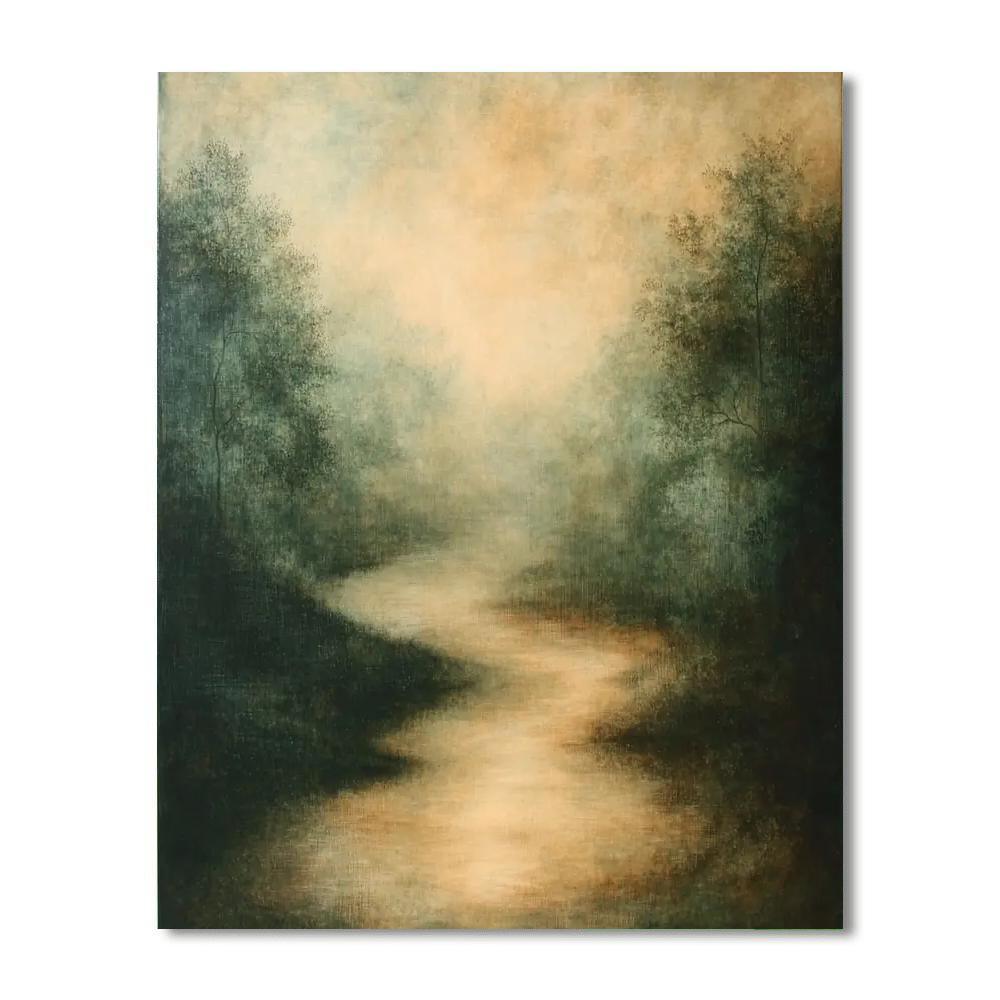 Nandalal Bose Inspired Serenade Of Shadows  Painting Number Kit