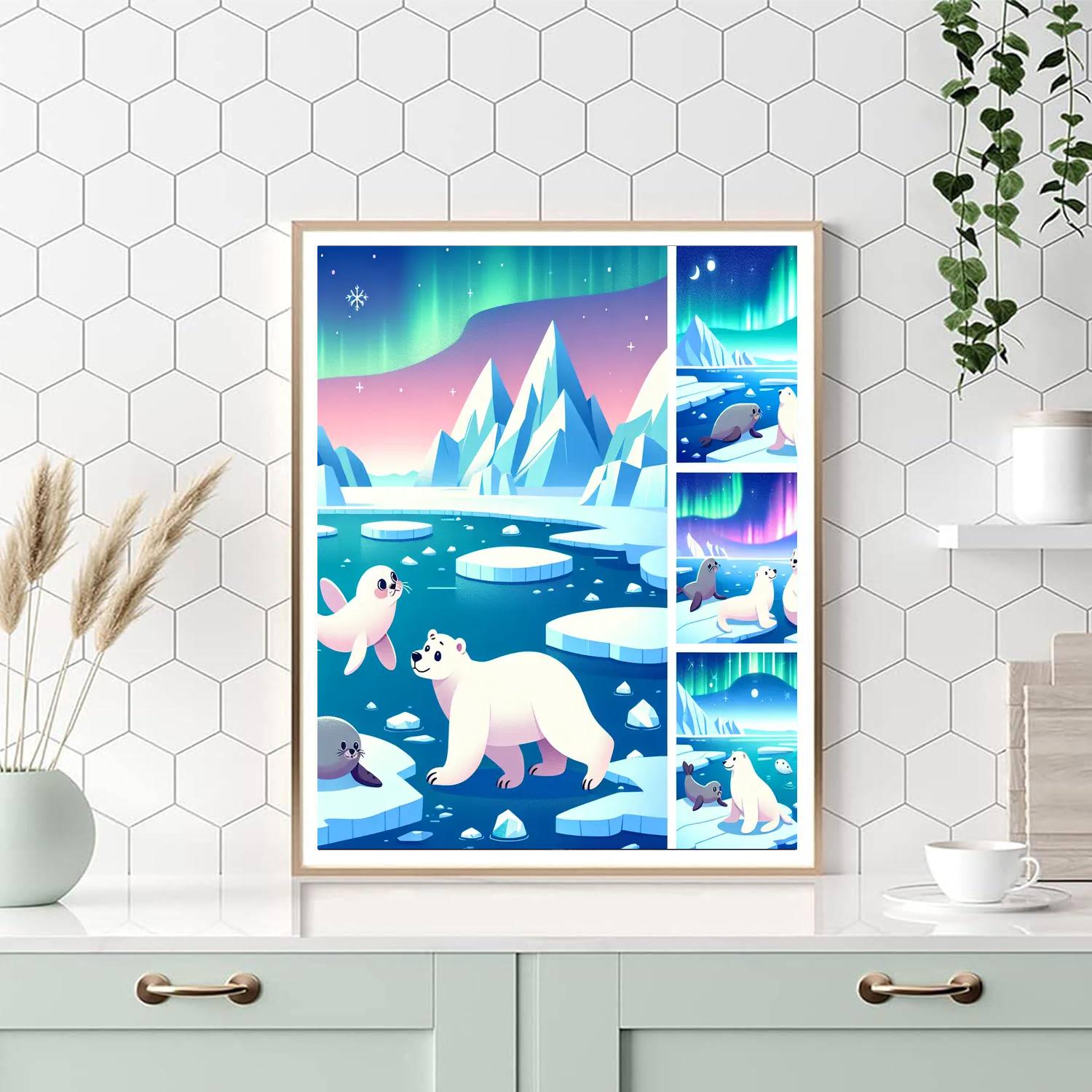 Arctic Wonderland Adventure Painting Number Kit