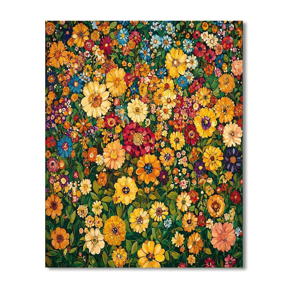 Gustav Klimt Inspired Breezy Blooms  DIY Paint By Numbers