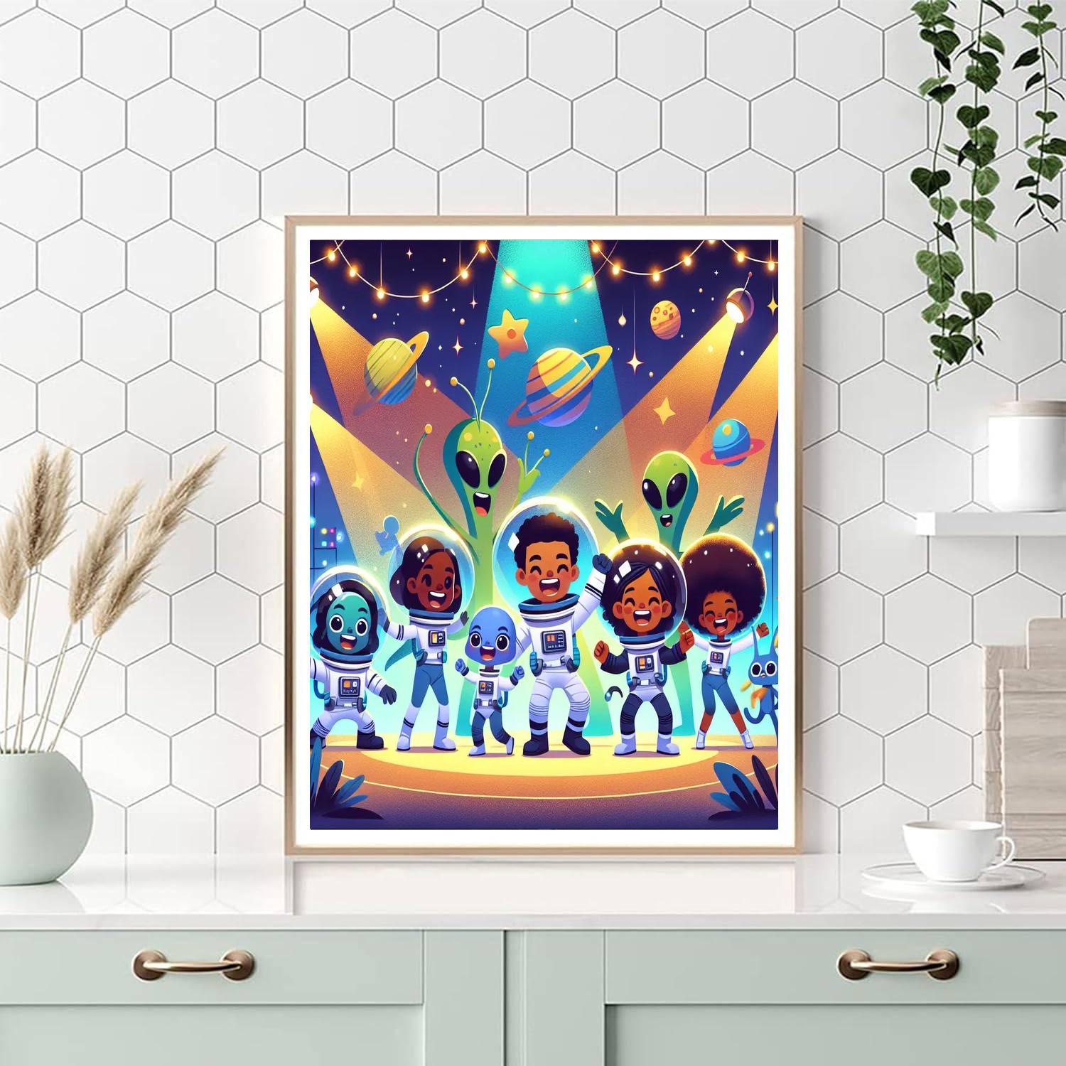 Galactic Glow Party Painting By Numbers Kit