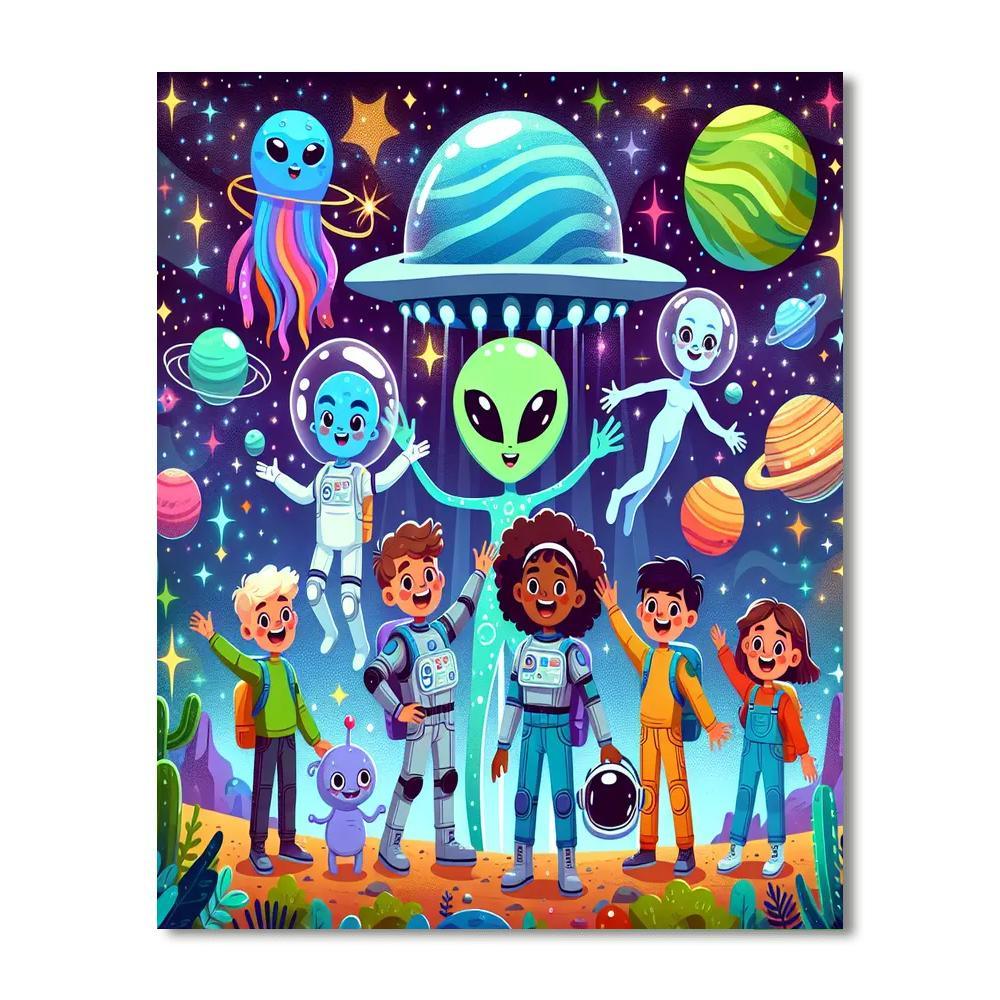 Galactic Adventure Squad Paint By Color