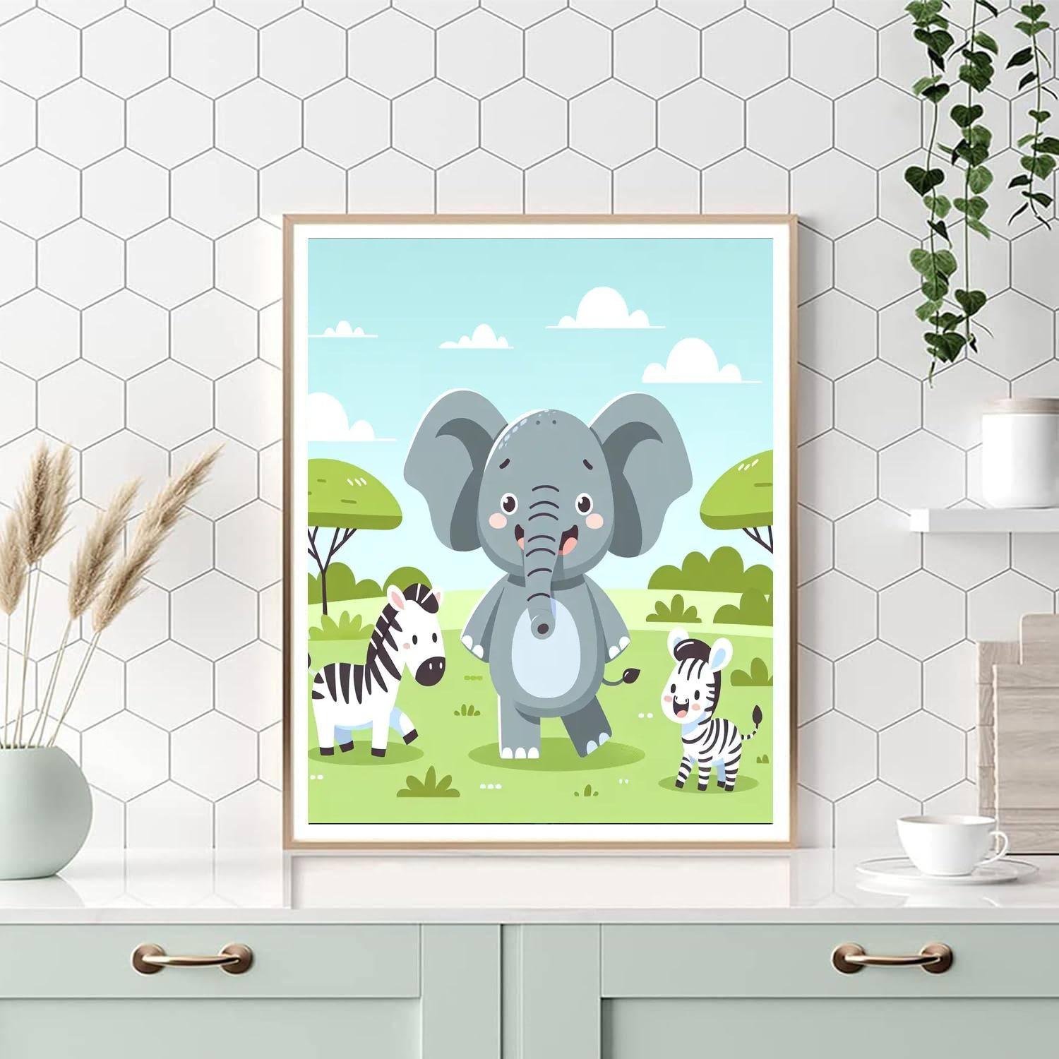 Silly Safari Safari DIY Paint By Numbers