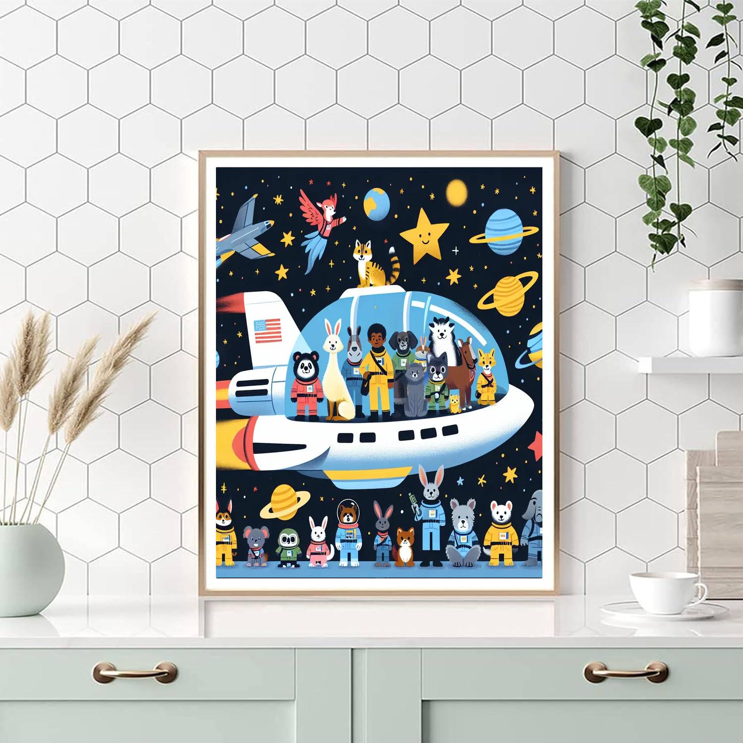 Stellar Starship Safari Numbered Painting Kits