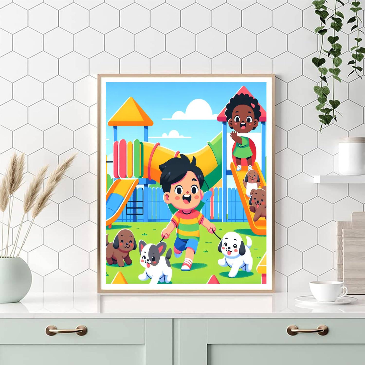 Puppy Palooza Playground Numbered Painting Kits