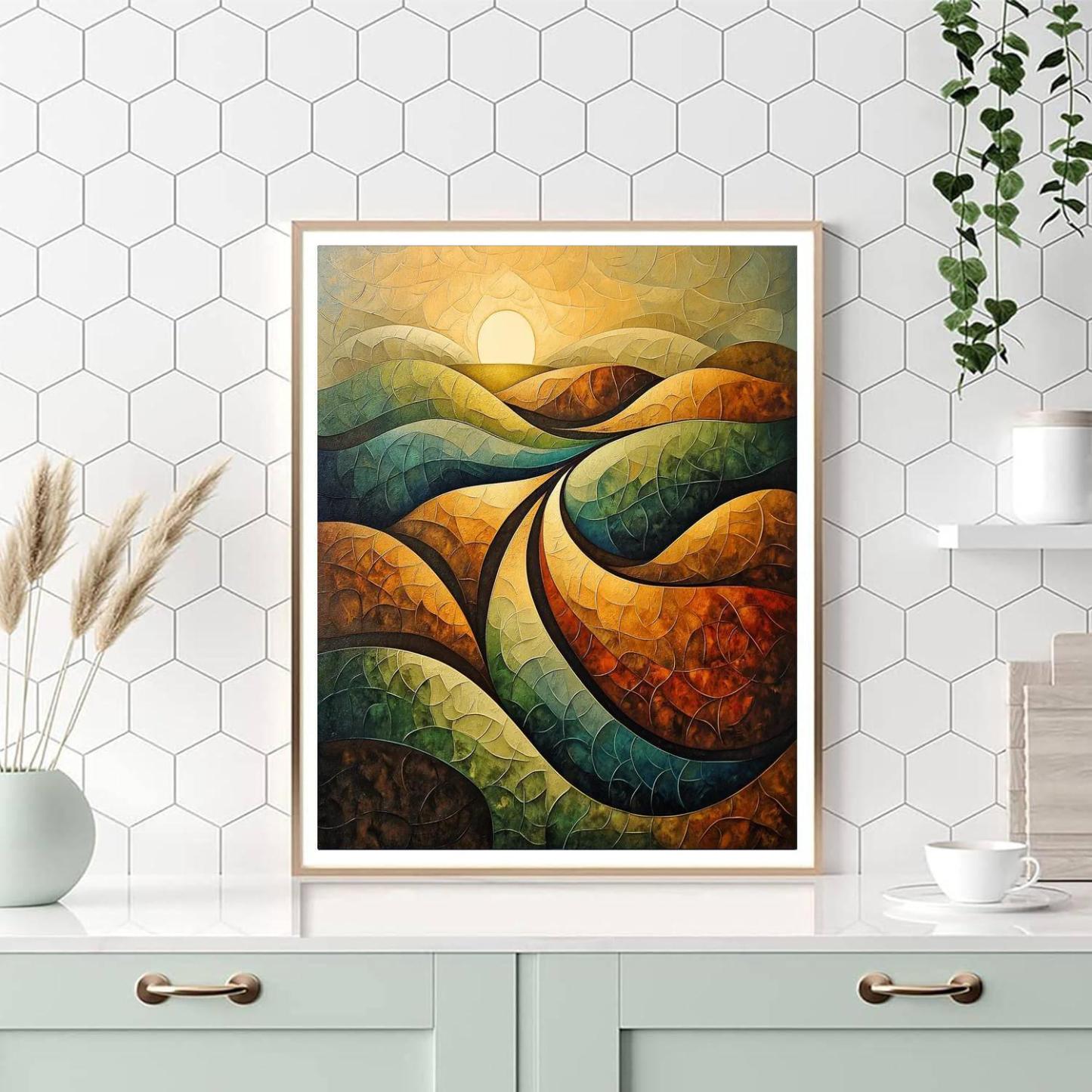 Nandalal Bose Inspired Ebb And Flow Of Life  DIY Paint By Numbers