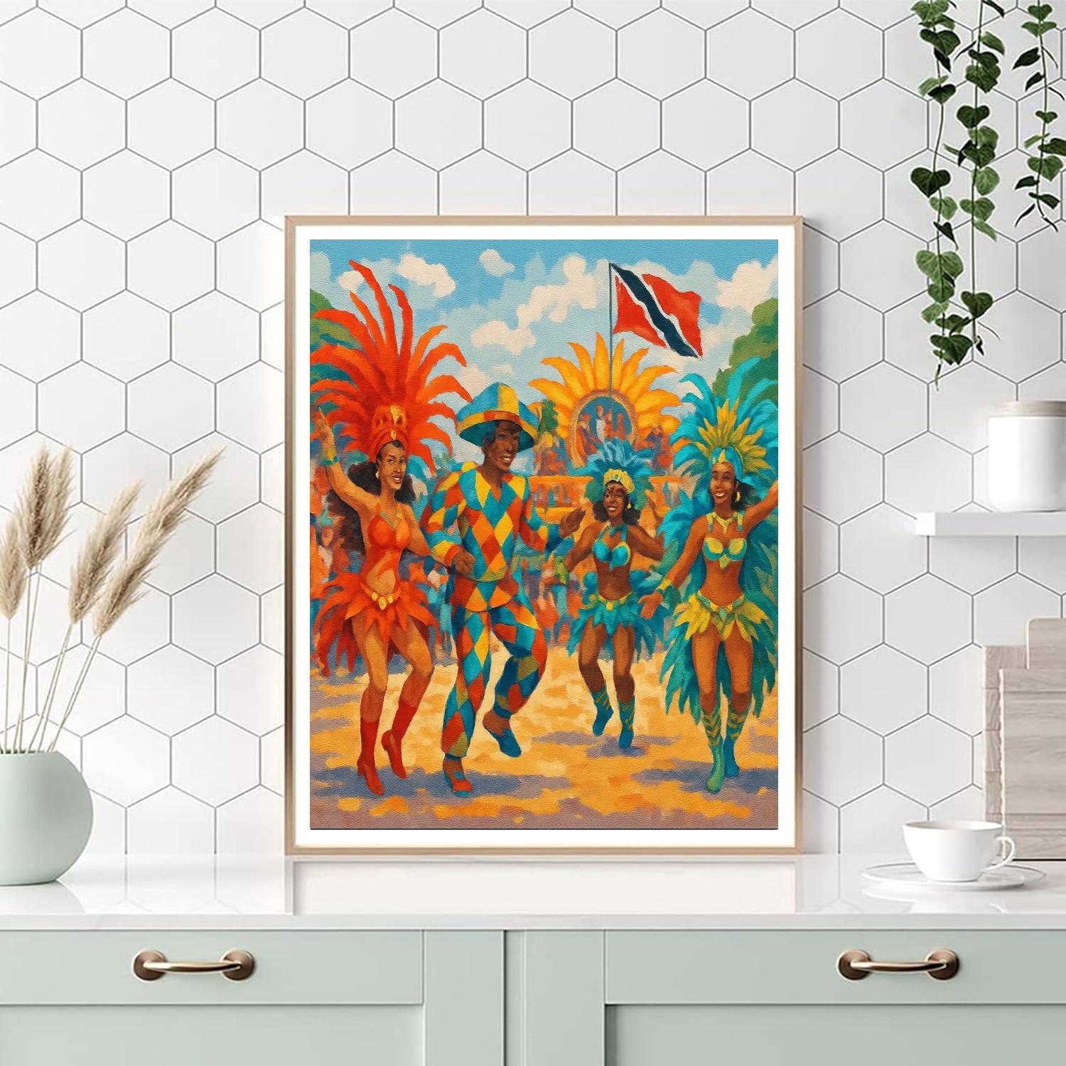Carnival Of Trinidad And Tobago Number Painting