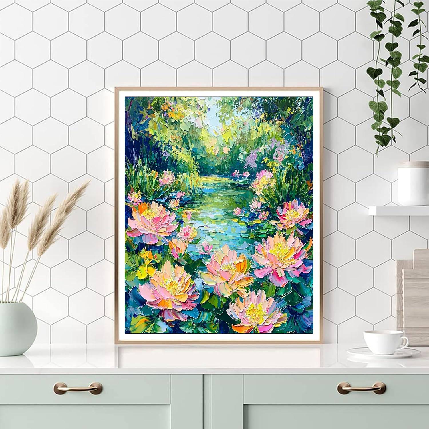 Monet Inspired Serene Garden  DIY Paint By Numbers