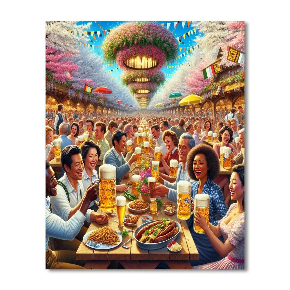 Rathskeller Beer Garden Festival - Germany Paint By Numbers Art
