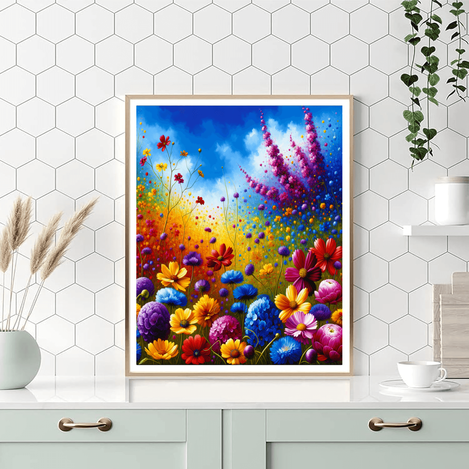 Wildflower Meadow Bliss Number Painting