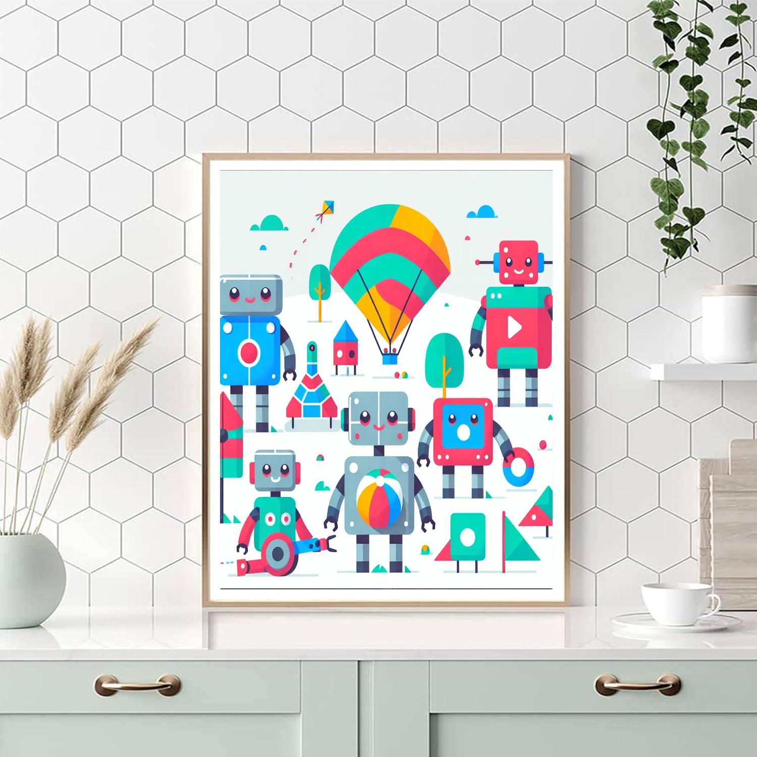 Robots' Day Out Paint By Number