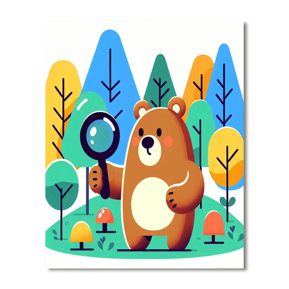 Eco Explorer Bear Number Painting