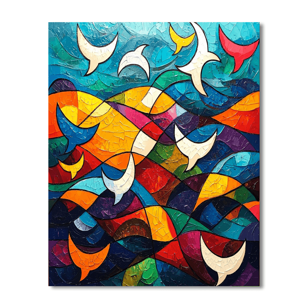 Pablo Picasso Inspired Picasso's Oceanic Odyssey  Paint By Numbers Art