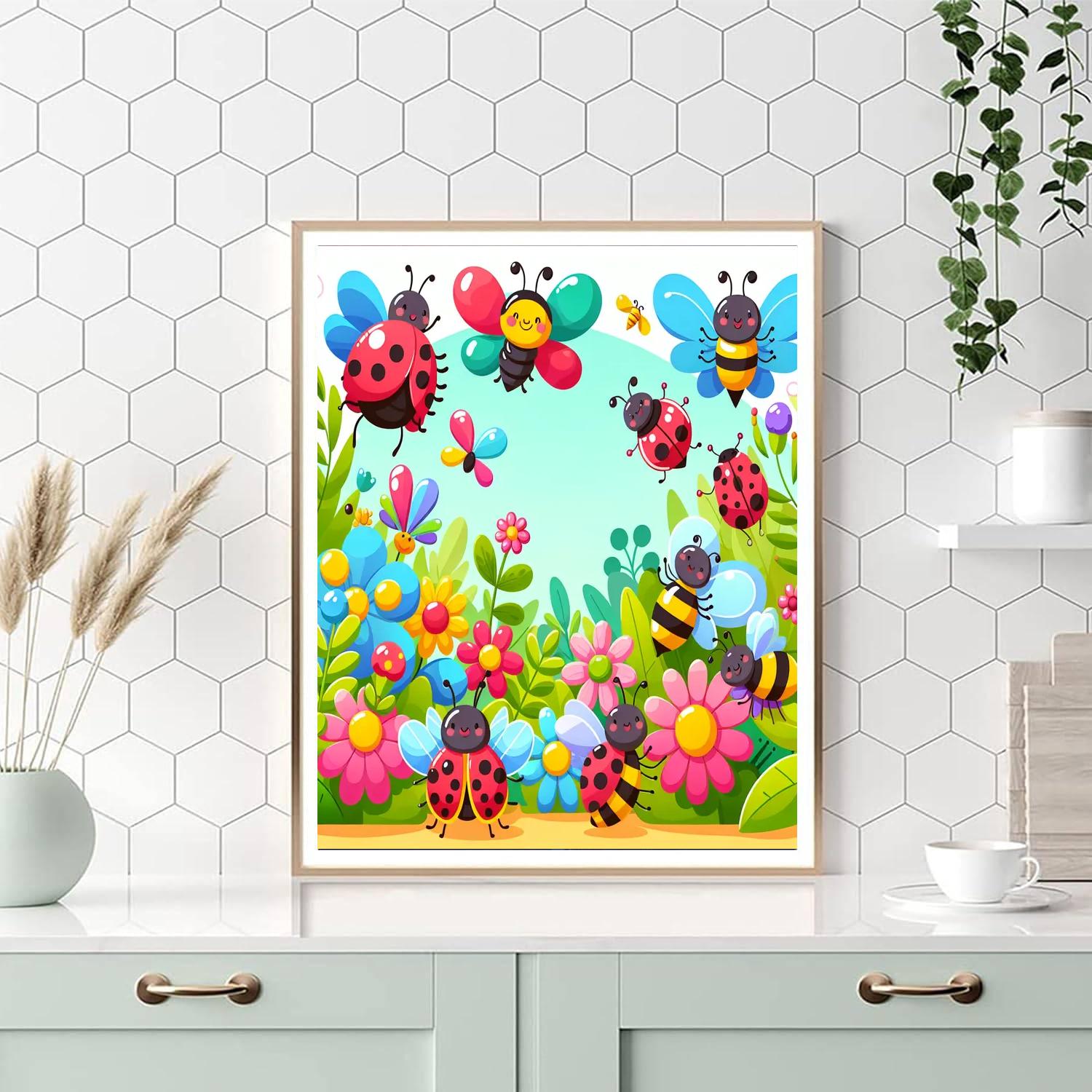 Creative Insect World Painting Number Kit