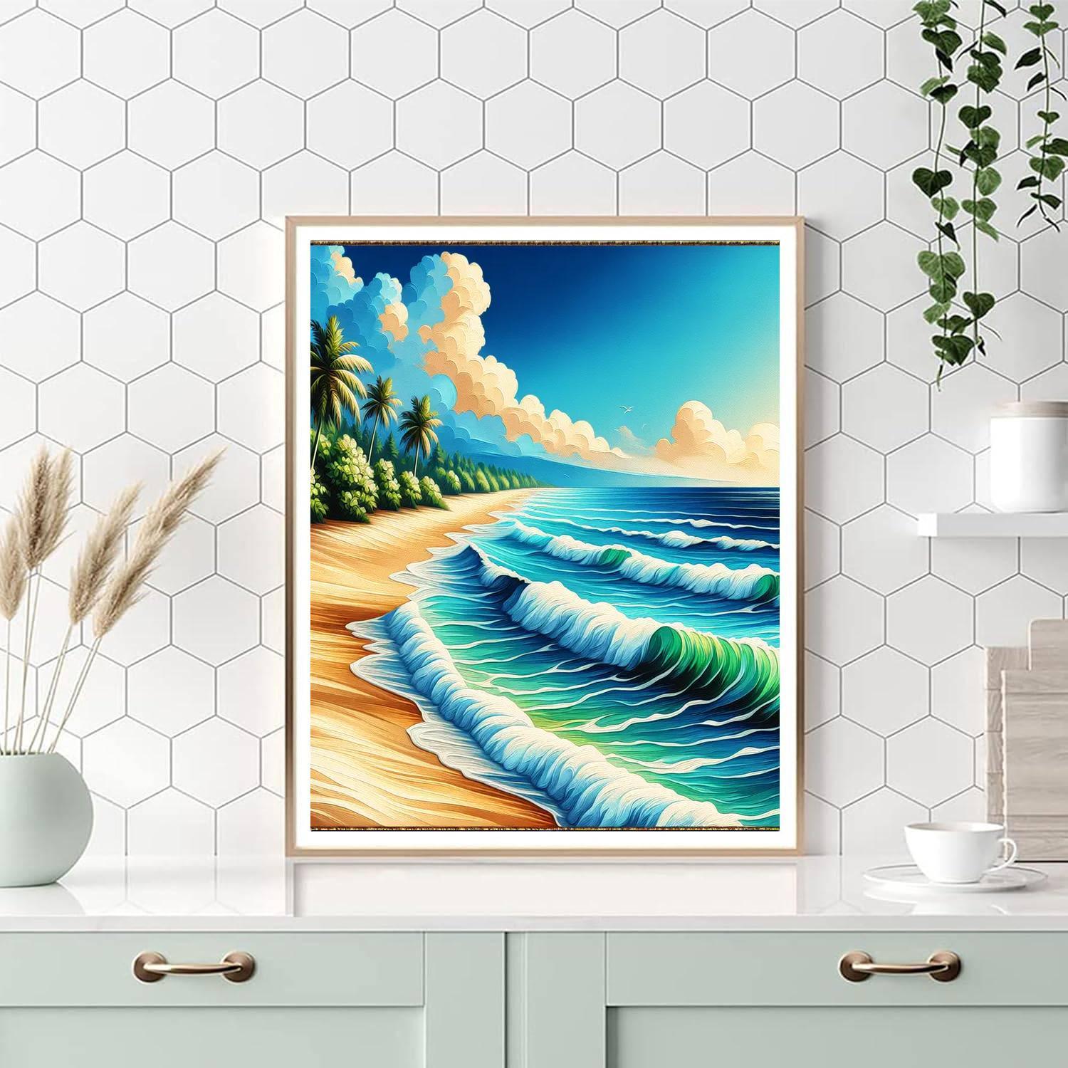 Glistening Coastal Escape Paint By Number