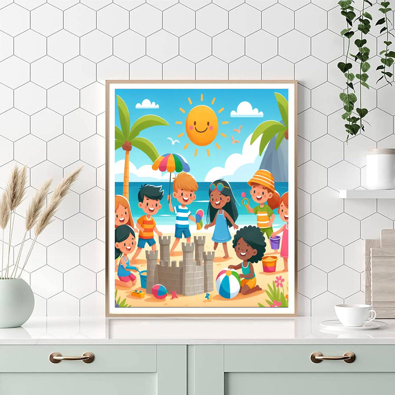 Cheerful Summer Day Numbered Painting Kits