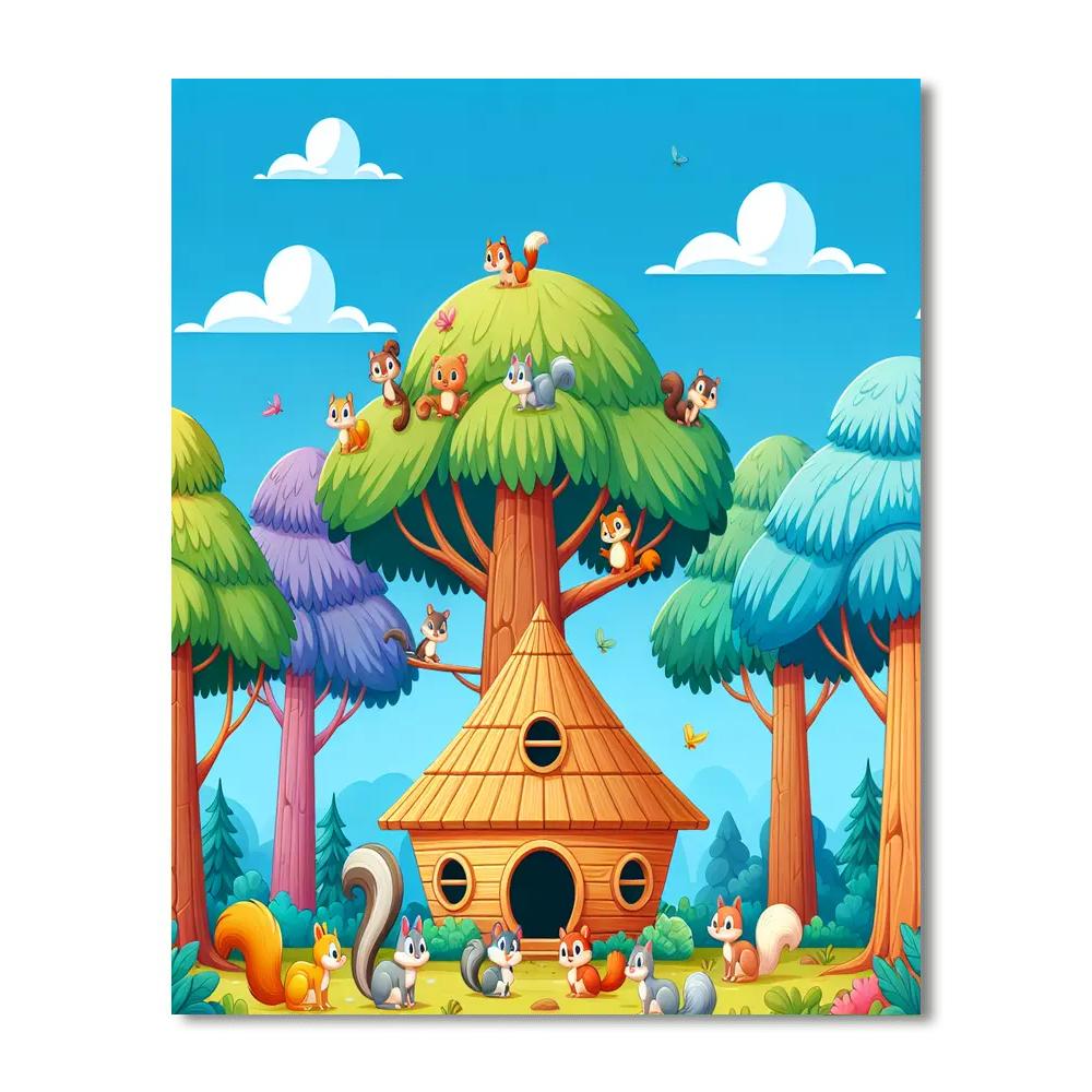 The Great Treehouse Adventure DIY Paint By Numbers