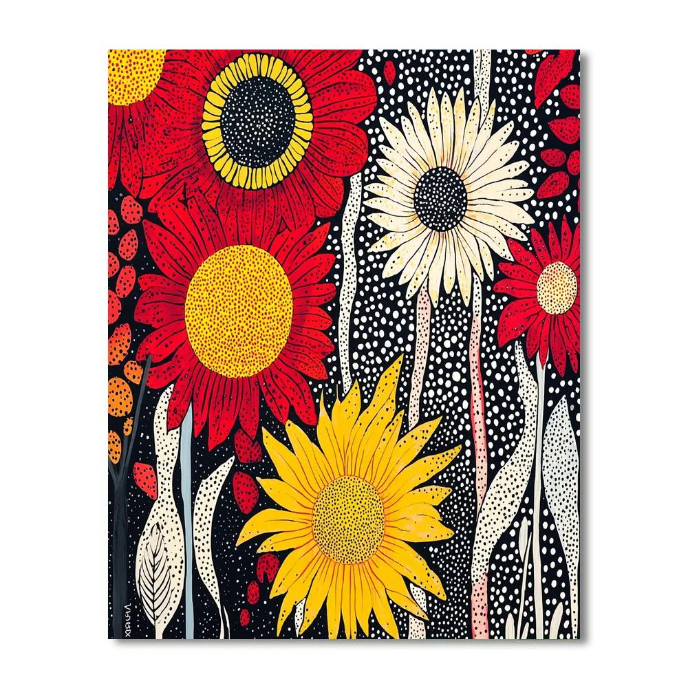 Yayoi Kusama Inspired Boundless Patterns  Paint By Numbers