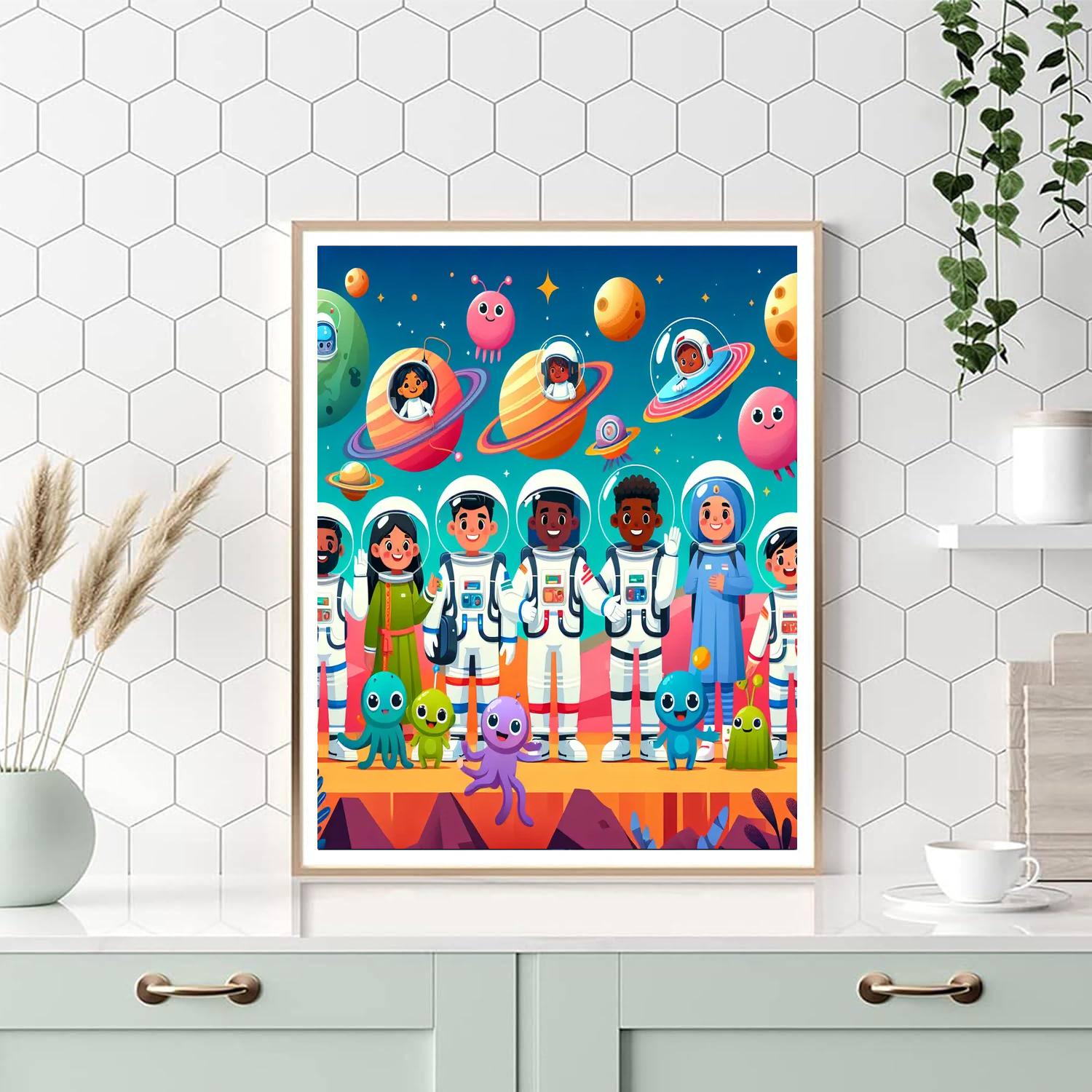 Gigantic Galactic Adventure Paint By Numbers Art