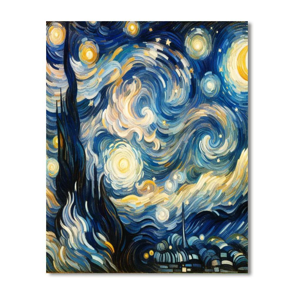 Van Gogh's Starry Elegance DIY Paint By Numbers