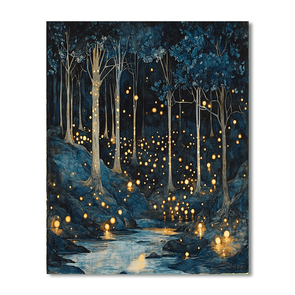 Edward Munch Inspired Mystical Woodland  Paint By Numbers Art