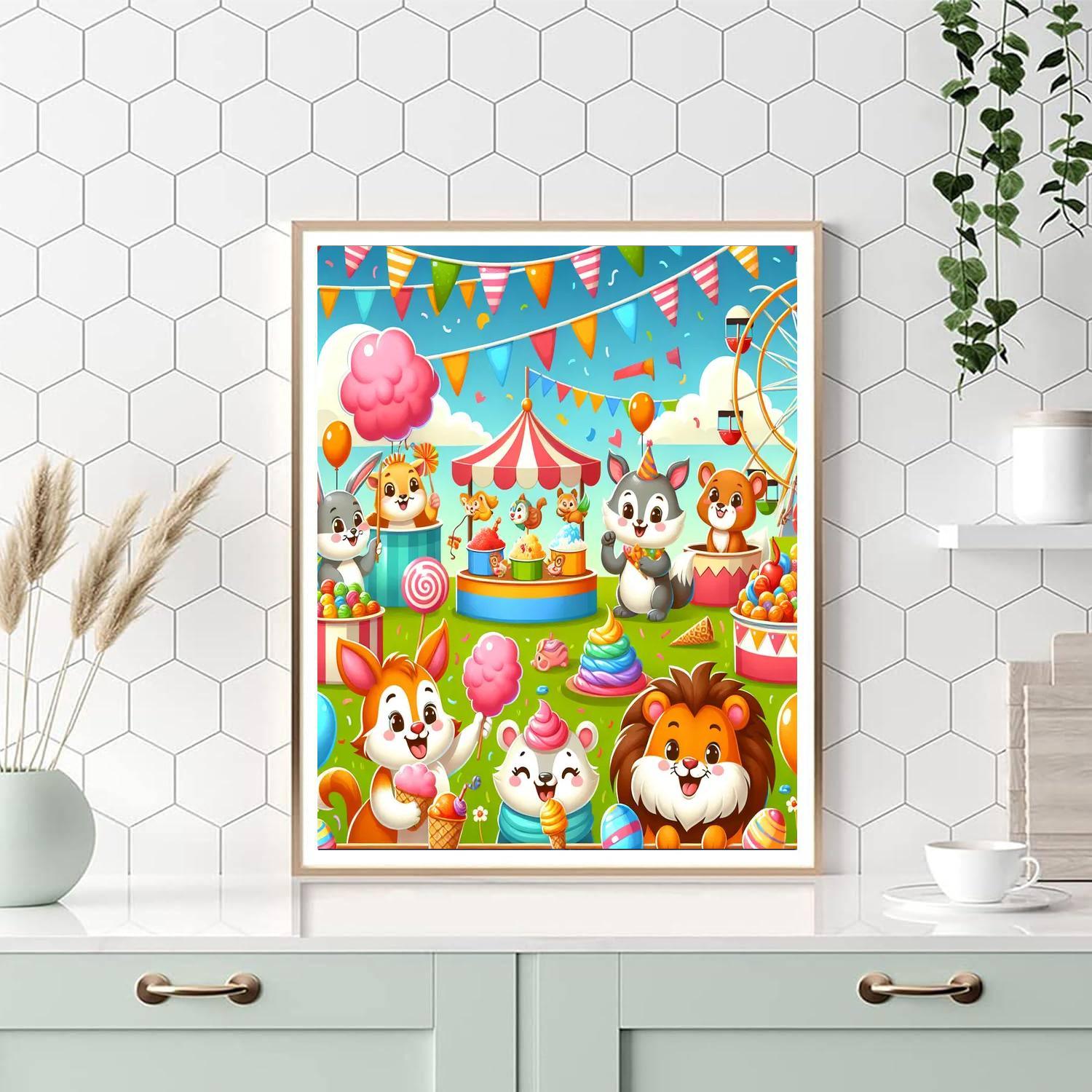 Charming Animal Carnival Paint By Numbers