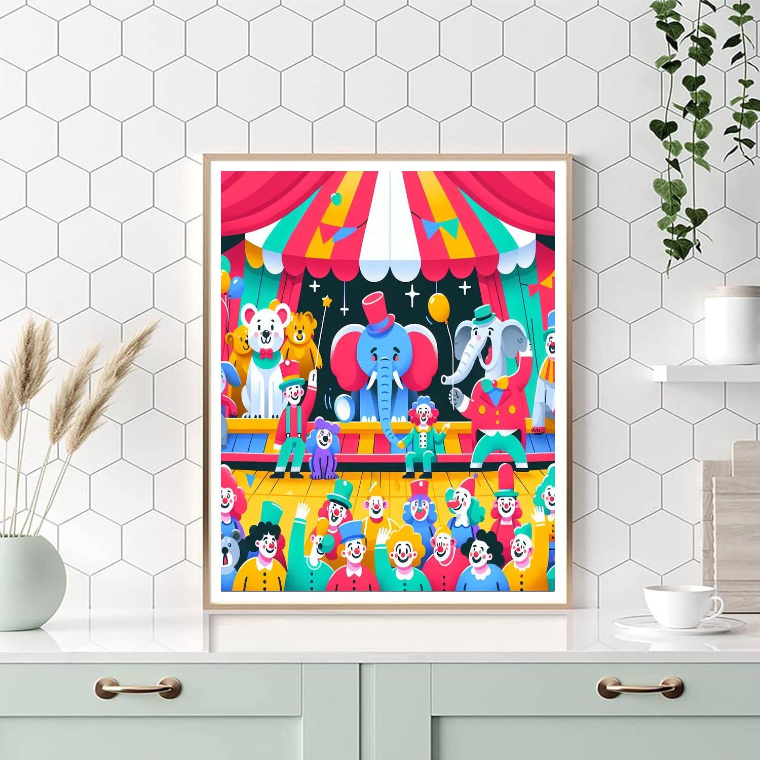 Silly Circus Spectacle Numbered Painting Kits