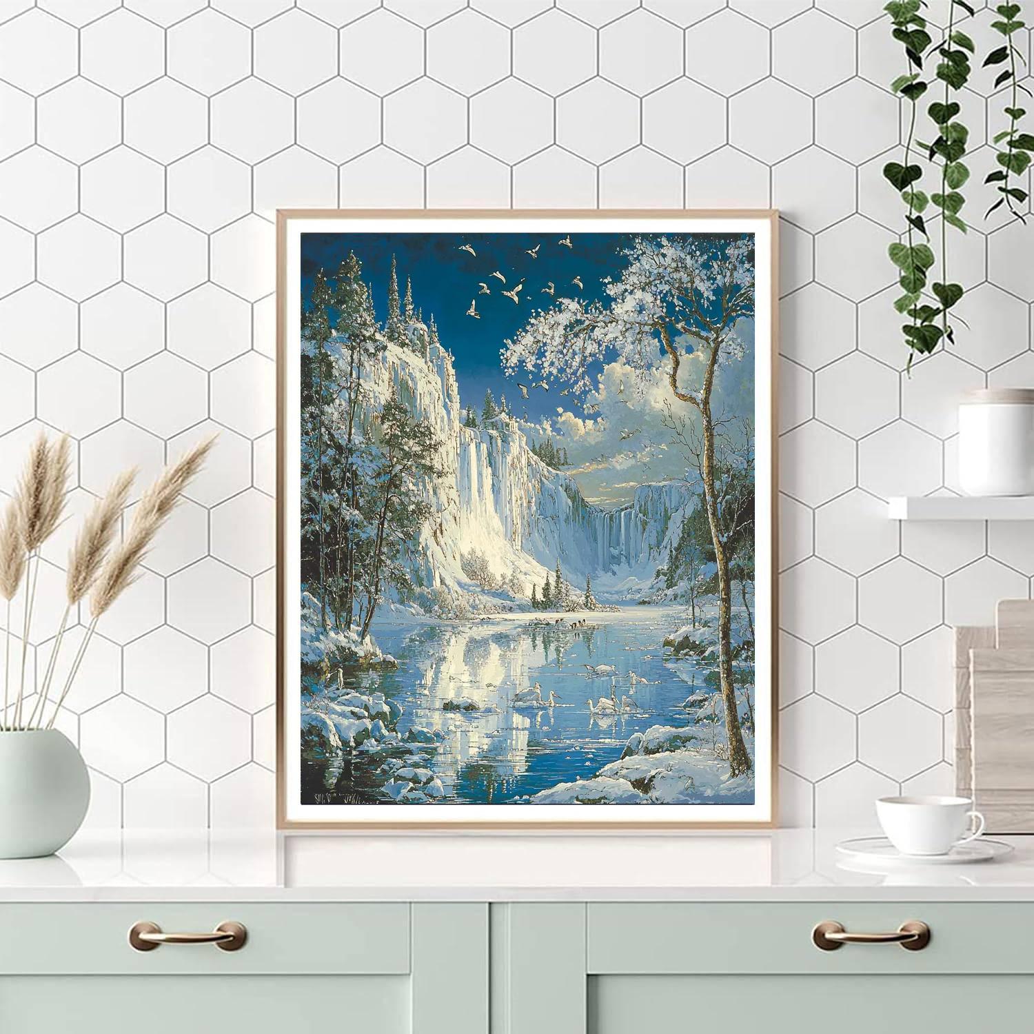 Frederick Edwin Church Inspired Sublime Arctic Scene  Paint By Numbers