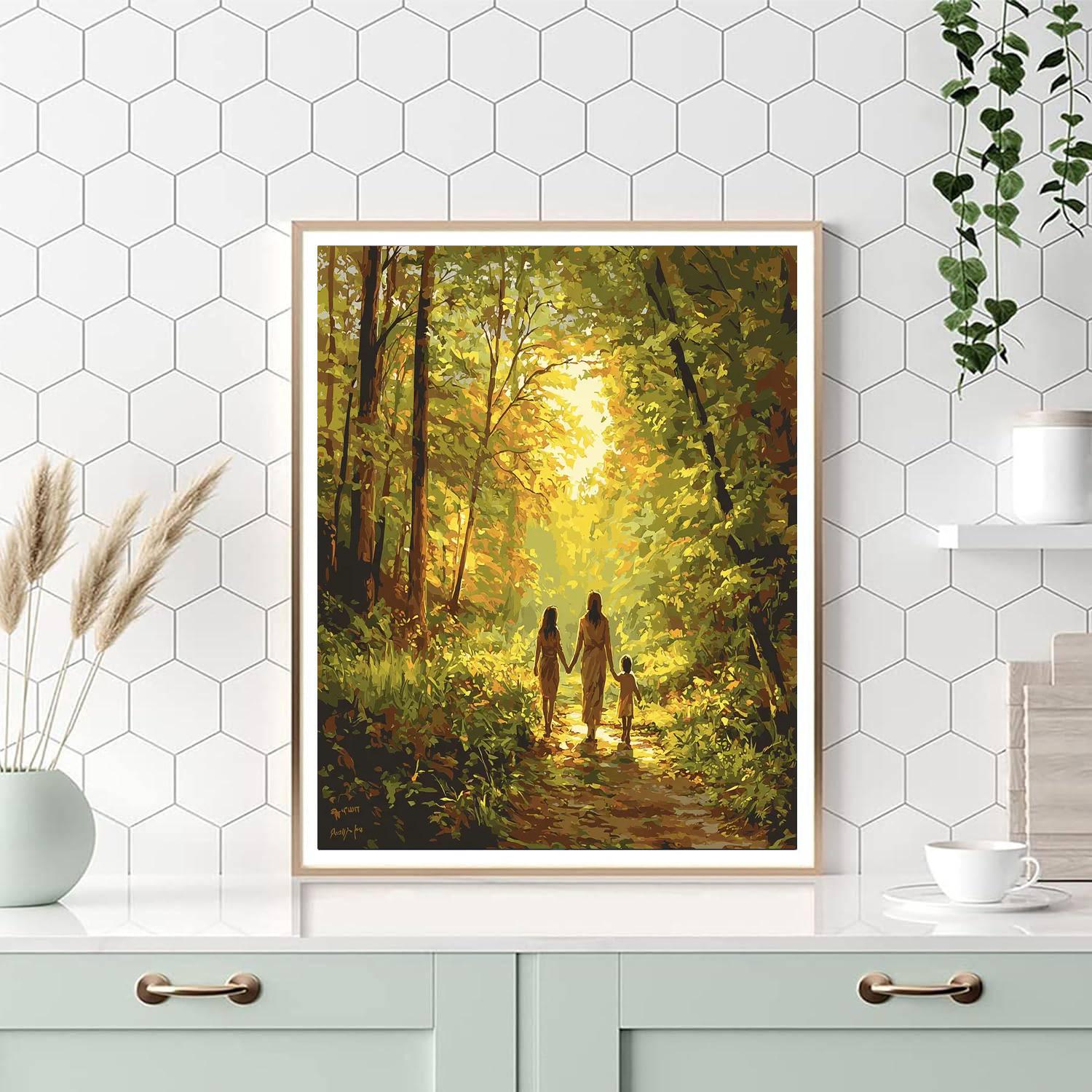 Together In Nature's Embrace Number Painting