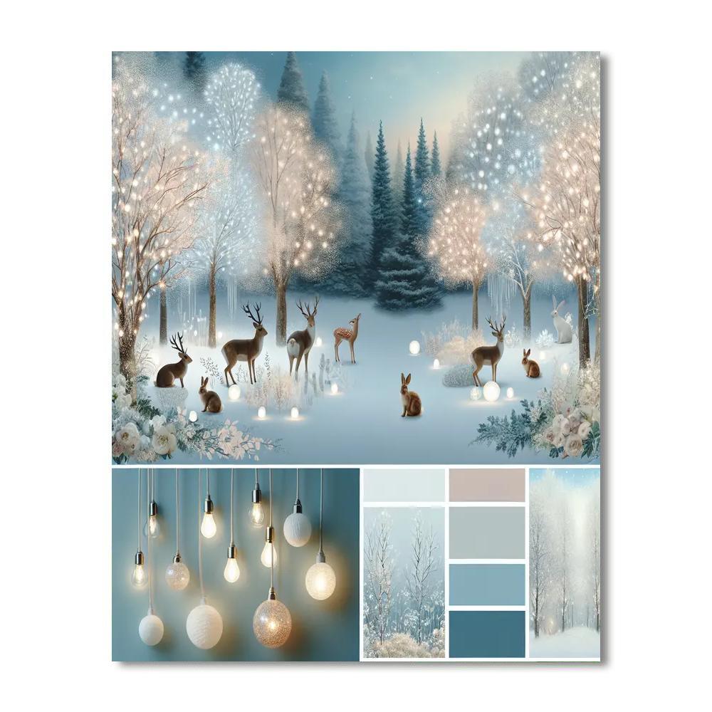 Magical Winter Scene Paint By Numbers