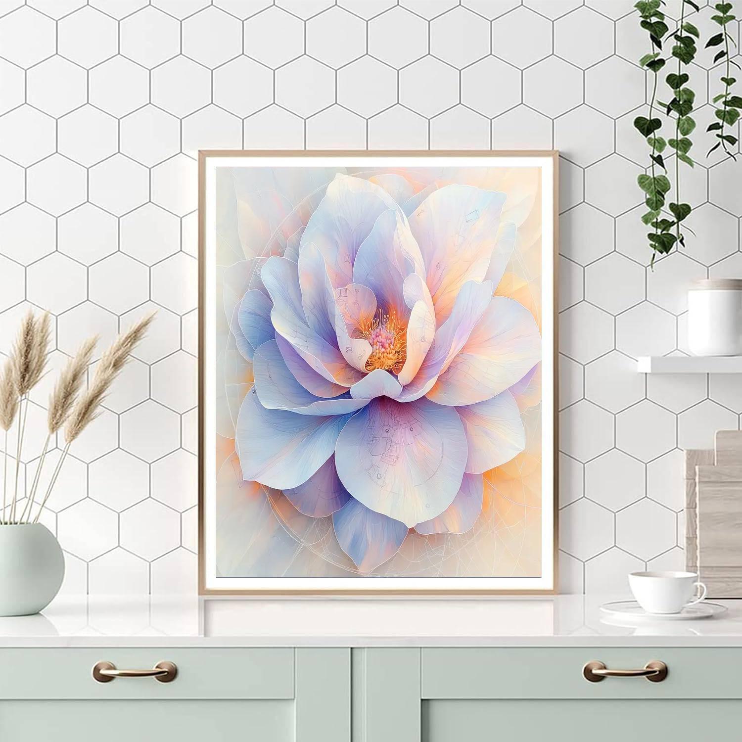 Leonardo Da Vinci Inspired Ethereal Bloom Harmony  Paint By Number